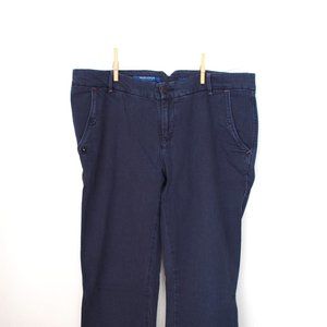 Maison Scotch blue cotton pin stripe straight leg pant 31/32